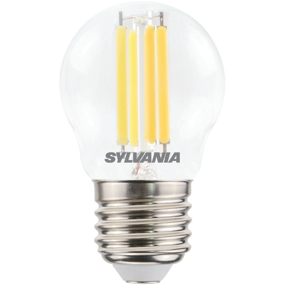 E27 LED spuldze P45 6W 806lm 2700K, caurspīdīga (Sylvania)