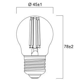 E27 LED spuldze P45 6W 806lm 2700K, caurspīdīga (Sylvania)