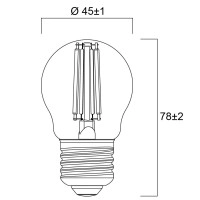 E27 LED spuldze P45 6W 806lm 2700K, matēta (Sylvania)