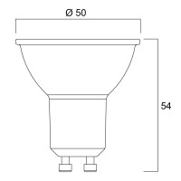 LED GU10 spuldze 3,7W 345lm 2700K 36°, CRI ≥90 (Sylvania)