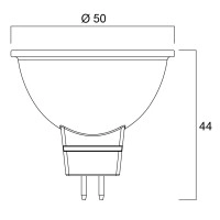 MR16 12V LED spuldze GU5.3 4,3W 345lm 2700K 36° (Sylvania)