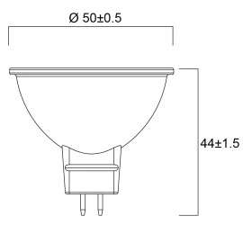 MR16 12V LED spuldze 5.8W, 460lm, 2700K, 36° dimmējama (Sylvania)