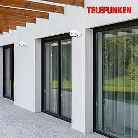 LED āra sienas gaismeklis, 7,5W, 700lm, 3000K, IP54, balts (Telefunken 323006TF)