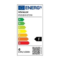 FLICK VINTAGE GFV125 LED spuldze E27 6W 550lm 2700K dimmējama (VIVALUX)