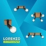 LORENZO griestu/sienas spots 1×E27 koka/melna apdare (VIVALUX)