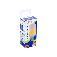 VIVALUX PLAM LED spuldze ar liesmas efektu E27, 6.5W, 130lm, 1300–1700K