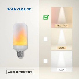 VIVALUX PLAM LED spuldze ar liesmas efektu E27, 6.5W, 130lm, 1300–1700K