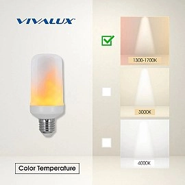 PLAM LED spuldze ar liesmas efektu E27 6,5W 130lm 1300–1700K (VIVALUX)