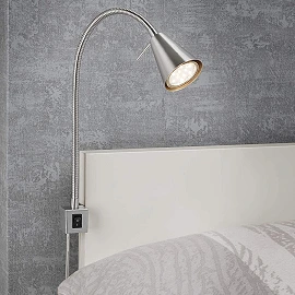 LED Bed Light, Bed Lamp Flexarm, GU10, 4W, 400lm, 3000K, 2080-01x