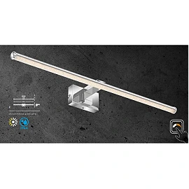 Cool & Cozy bathroom LED mirror light with crystal, plastic-metal chrome, 2242-118