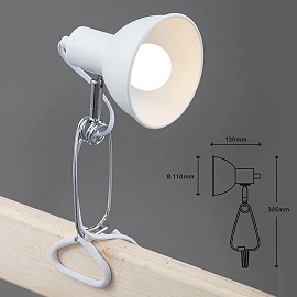Briloner Clamp lamp, 1xE14, 8W, 230V, 2790-01xP 