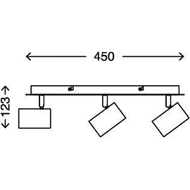 Spot light "RUN", 3x GU10, 40W, 2857-03x