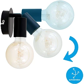 Lamp "Black Steel" 1x E27, 2868-015