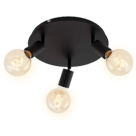 Lamp "Black Steel" 3x E27, 60W, 2868-035