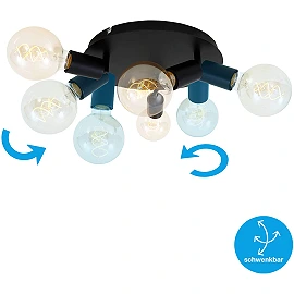 Lamp "Black Steel" 3x E27, 60W, 2868-035