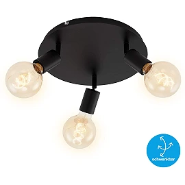 Lamp "Black Steel" 3x E27, 60W, 2868-035