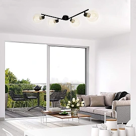 Lamp"Black Steel" 4xE27, 60W, 2868-045