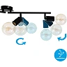 Lamp"Black Steel" 4xE27, 60W, 2868-045