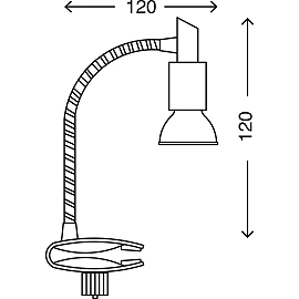 Spot Clip-On LED light "Simple", 1xGU10, 3W, 2877-012P