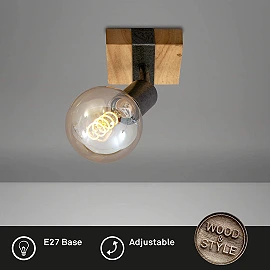 Basic Wood Spot light, 1xE27, 25W, 2900-011