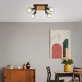 Basic Wood lamp, 4xE27, 25W, 2900-041