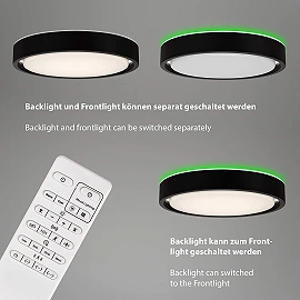 24W + RGB 6W LED griestu gaismeklis "Talena" ar sensoru, 1600lm, 3227-015