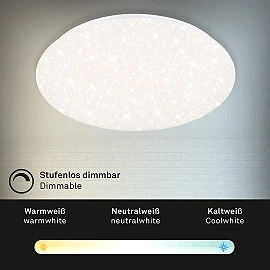 LED griestu gaismeklis ar zvaigžņu dekoru, 40W, 4000lm, 3000-6000K, 3328-016