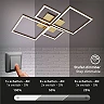 FRAME LED ceiling light gold-brown, 44W 3000K dimmable (Briloner)
