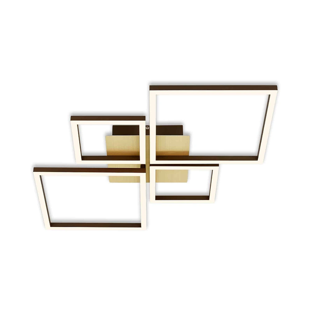 FRAME LED ceiling light gold-brown, 44W 3000K dimmable (Briloner)