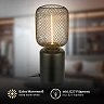 Rist table lamp with wire mesh, E27, 4W, 1800K, black (Briloner 7583015)