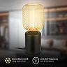 Rist table lamp with wire mesh, E27, 4W, 1800K, black/gold (Briloner 7583017)