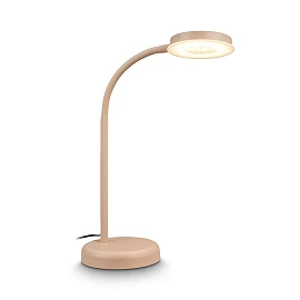 Megg LED desk lamp, 8W, 800lm, 3000K, dimmable, beige (Briloner 7585011)