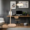 Megg LED desk lamp, 8W, 800lm, 3000K, dimmable, beige (Briloner 7585011)