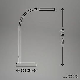 Megg LED desk lamp, 8W, 800lm, 3000K, dimmable, beige (Briloner 7585011)