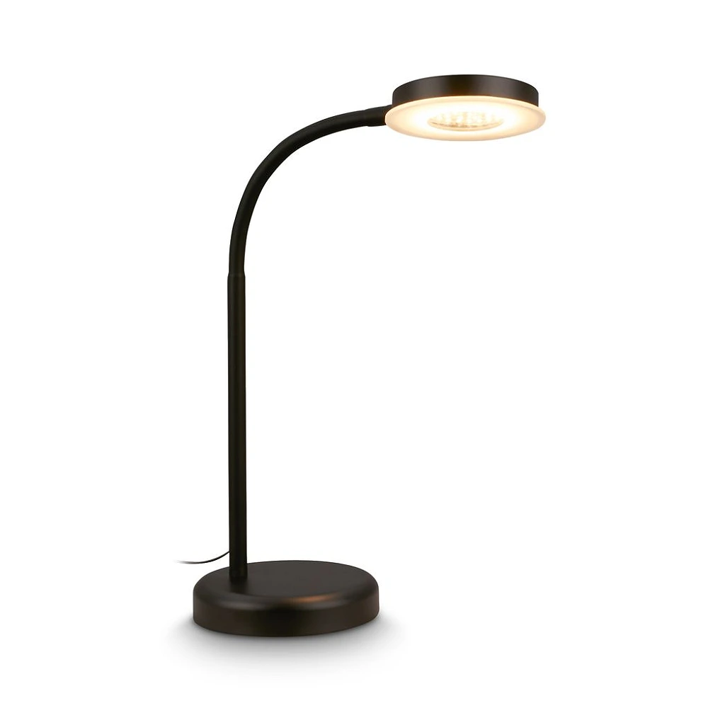Megg LED desk lamp, 8W, 800lm, 3000K, dimmable, black (Briloner 7585015)
