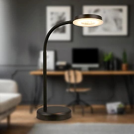 Megg LED desk lamp, 8W, 800lm, 3000K, dimmable, black (Briloner 7585015)