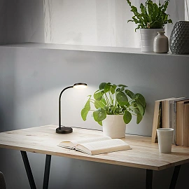 Megg LED desk lamp, 8W, 800lm, 3000K, dimmable, black (Briloner 7585015)