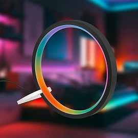 Ring Coloris RGBIC LED table lamp with remote black (Briloner 7666015)
