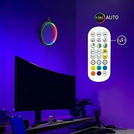Ring Coloris RGBIC LED table lamp with remote black (Briloner 7666015)