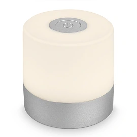 LED battery table lamp 7 cm, USB-C, 2 W, 150 lm, IP44, chrome