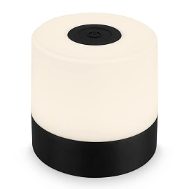 LED battery table lamp 7 cm, 2 W, 150 lm, IP44, black