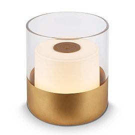 LED battery table lamp 10 cm, 2 W, 150 lm, IP44, gold