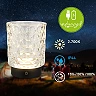 LED battery table lamp SUNORA 11 cm, 2 W, 150 lm, 2700K, IP44, clear (Briloner)