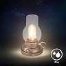 LED battery table lamp KANEA 10.5 cm, 1.5 W, 40 lm, 2700K, IP44, bronze (Briloner)
