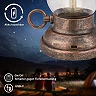 LED battery table lamp KANEA 10.5 cm, 1.5 W, 40 lm, 2700K, IP44, bronze (Briloner)