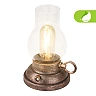 LED battery table lamp KANEA 10.5 cm, 1.5 W, 40 lm, 2700K, IP44, bronze (Briloner)