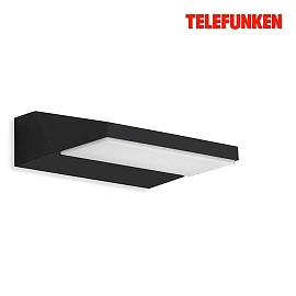 Telefunken LED outdoor wall light 17.2 cm, 10W, 1200lm, IP44, black