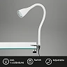 Flexible clamp light ELASTI 60 cm, 1×GU10 (3 W, 250 lm), 3000K, IP20, white (Briloner)
