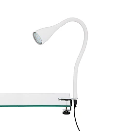 Flexible clamp light ELASTI 60 cm, 1×GU10 (3 W, 250 lm), 3000K, IP20, white (Briloner)