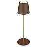 LED battery table lamp 38 cm, 2.6 W, 280 lm, IP44, brown/gold